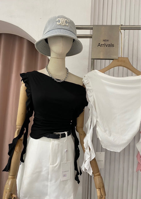 Women Off-Shoulder Ruffle Fall Tops